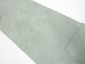 アンティーク　手織り真綿紬汕頭相良刺繍抽象花喰い鳥模様名古屋帯
